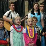 Some members of the K-12 School Choir: back row (l to r) Taddeus Waldner, Tamar Waldner, Robert Waldner, and Carrie Waldner; front row (l to r) Jacoby Waldner, Sadie Waldner, Miriam Waldner, Nicolas Waldner and Jedeah Waldner.