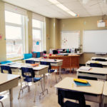 Empty school classroom