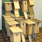 Birdhouses ready to be
put up.