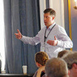 Committee chair Jamie Larsen addresses the agronomy committee during the Prairie Grain Development Committee annual meeting Feb. 25-28 in Saskatoon.