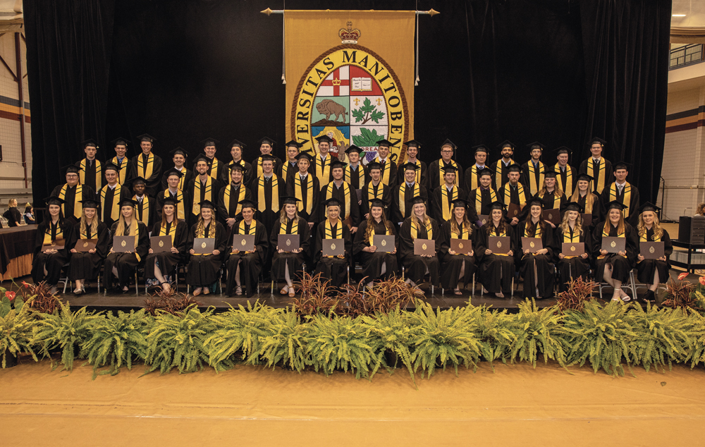 The 112th diploma of agriculture graduating class at the University of Manitoba.