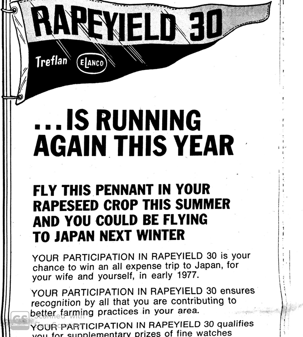 Fly your ‘Rapeyield 30’ pennant