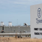 The exterior of the Tyson Fresh Meats processing plant is seen three days after a fire heavily damaged the facility in the Finney County town of Holcomb, Kansas, Aug. 12, 2019.