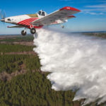 This crop-duster is a dual-purpose firefighting machine.