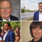 From top left to right: Ralph Eichler, Minister of Agriculture (photo courtesy of the PC Party of Manitoba), Dougald Lamont, leader of the Manitoba Liberal party and MLA for St. Boniface, Winnipeg (photo courtesy of the Manitoba Liberal Party), Wab Kinew, leader of the New Democratic Party and leader of the official opposition (photo courtesy of the Manitoba NDP), and Kate Storey, agricultural critic for the Green Party of Manitoba. She lives on a mixed farm near Grandview, Manitoba (photo courtesy of the Green Party of Manitoba).
