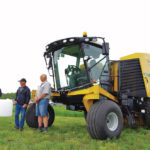 Vermeer’s ZR5 self-propelled baler demonstration was a major draw during a hay and silage day at Manitoba Beef and Forage Initiatives north of Brandon earlier this year.