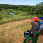 Resting spots for young and old, along the Silver Bend Trail, cast splendid views of natural habitat.
