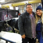 Rob Harasymchuck of Saskatoon and his daughter, Kalli, set up shop at Ag Ex with their Speckle Park lineup.