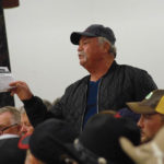 Forage leaseholders express their displeasure with the loss of unit transfers at a packed meeting in Ste. Rose du Lac Oct. 15.