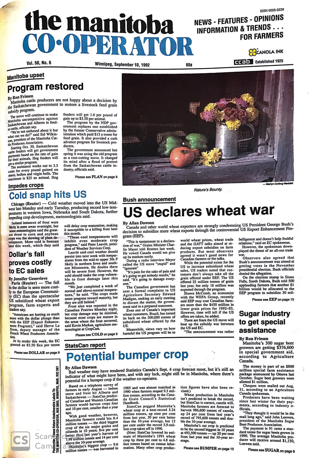 U.S. declares wheat war