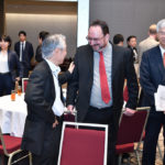 Cam Dahl (centre), Cereals Canada president, shares a joke with Yasuo Sasaki (left), executive director of the Japanese Flour Millers Association at a recent new crop mission to Tokyo.