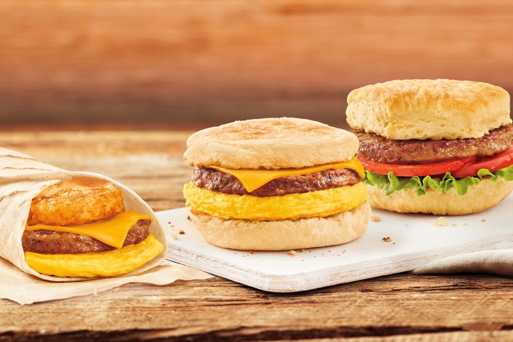 Tim Hortons had a nationwide rollout for Beyond Sausage Egg + Cheese, Beyond Sausage Farmer’s Wrap and Beyond Sausage Lettuce Tomato sandwiches on its breakfast menu in June 2019. (CNW Group/Tim Hortons)
