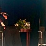 Neil Townsend (left) of FarmLink and Jason Newton of Nutrien discuss farm consolidation at the Grain World conference in Saskatoon on Nov. 28, 2019. (MarketsFarm photo by Glen Hallick)
