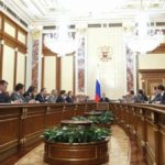 Officials meet Thursday at Moscow’s Government House to discuss the government’s planned retaliatory sanctions on Canada, the U.S., the EU and other nations. (Government.ru)
