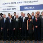 Shown here Thursday in Istanbul, Ag Minister Gerry Ritz (front, second from right) says Canada plans to be at the TPP table to the “bitter end,” but U.S. Ag Secretary Tom Vilsack (front, second from left) says Canada has yet to make a “reasonable offer” on concessions. (USDA.gov via Flickr)
