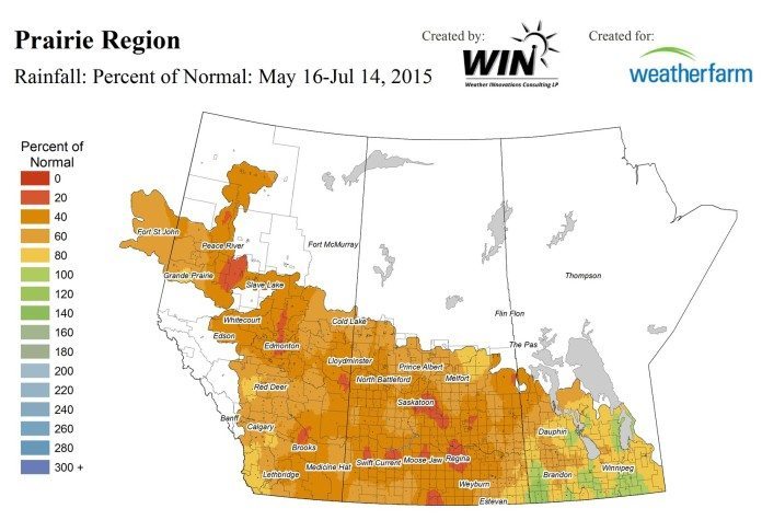 Prairies should see rain this week, except where needed most