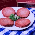 Irradiated ground beef, such as these burger patties, is expected to have a lower potential presence of harmful pathogens such as E. coli. (Stephen Ausmus photo courtesy ARS/USDA)
