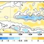 Sea surface temperature anomalies (C) for the seven-day period centred on July 6, 2016. (CPC.ncep.noaa.gov)
