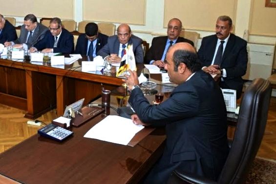 Khaled Hanafi, Egypt’s minister for supply and internal trading, shown here at a meeting Tuesday, has resigned in the wake of the country’s ongoing probe into purchases of local wheat. (MSIT.gov.eg)
