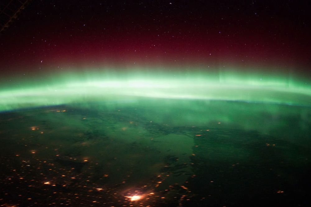 The Northern Lights over Winnipeg as seen from the International Space Station in January 2012. (NASA.gov)
