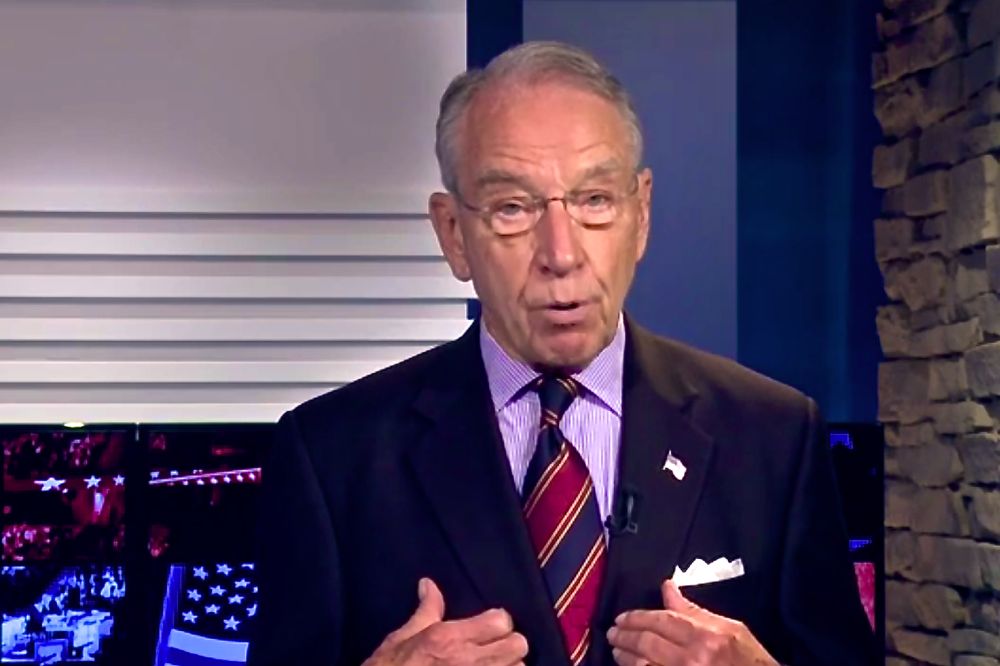 U.S. Sen. Chuck Grassley, shown here in a video on his website in September discussing consolidation in the seed and ag chem sectors, has raised concerns that ChemChina, when or if it takes over Syngenta, might invoke sovereign immunity to block claims filed against it in U.S. courts. (Grassley.senate.gov)
