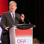 Ontario Environment Minister Glen Murray spoke about his understanding of agriculture at the recent OFA annual meeting. (John Greig photo)
