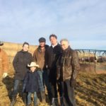 Alberta’s provincial Agriculture Minister Oneil Carlier and Medicine Hat MLA Bob Wanner (r) met Dec. 21 with producers affected by the bovine tuberculosis outbreak near Jenner, about 75 km northeast of Brooks. (Government of Alberta photo)
