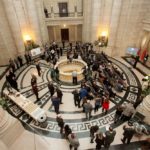 Officials from Roquette and the Manitoba government announced plans for the company’s new pea processing plant on Jan. 18 at the provincial Legislative Building. (Shannon VanRaes photo)
