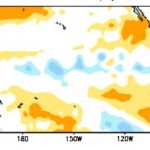 Sea surface temperature anomalies in degrees Celsius for the week centred on Feb. 1, 2017. (CPC.ncep.noaa.gov)
