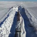 BNSF crews clear track near Lemmon, S.D., about 300 km northeast of Rapid City, in late December 2016. (BNSF.com)
