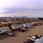 Seaboard Triumph Foods’ new pork plant is under construction at Sioux City, Iowa. (Video screengrab from SeaboardTriumphFoods.com)
