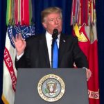 U.S. President Donald Trump speaks at Fort Myer, Va. on Aug. 21, 2017. (Video screengrab from WhiteHouse.gov)
