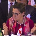 Foreign Affairs Minister Chrystia Freeland in Washington, D.C. on May 31, 2017. (Global Affairs Canada screengrab via YouTube)
