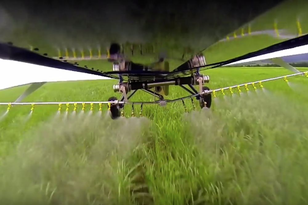 Aviation firms report Brazil’s use of crop dusters to be rising at a rate of three per cent per year. (Embraer video screengrab via YouTube)

