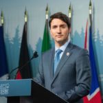 Prime Minister Justin Trudeau speaks at a press conference June 9, 2018 at the G7 summit in Charlevoix, Que. (G7.gc.ca via Flickr)
