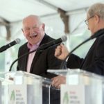 U.S. Secretary of Agriculture Sonny Perdue and Canadian Agriculture Minister Lawrence MacAulay at Savannah, Georgia in June 2017. (Georgia Ports Authority photo by Stephen B. Morton) 
