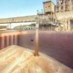 Bulk wheat being loaded on a ship in a Russian port. (YGrek/iStock/Getty Images)
