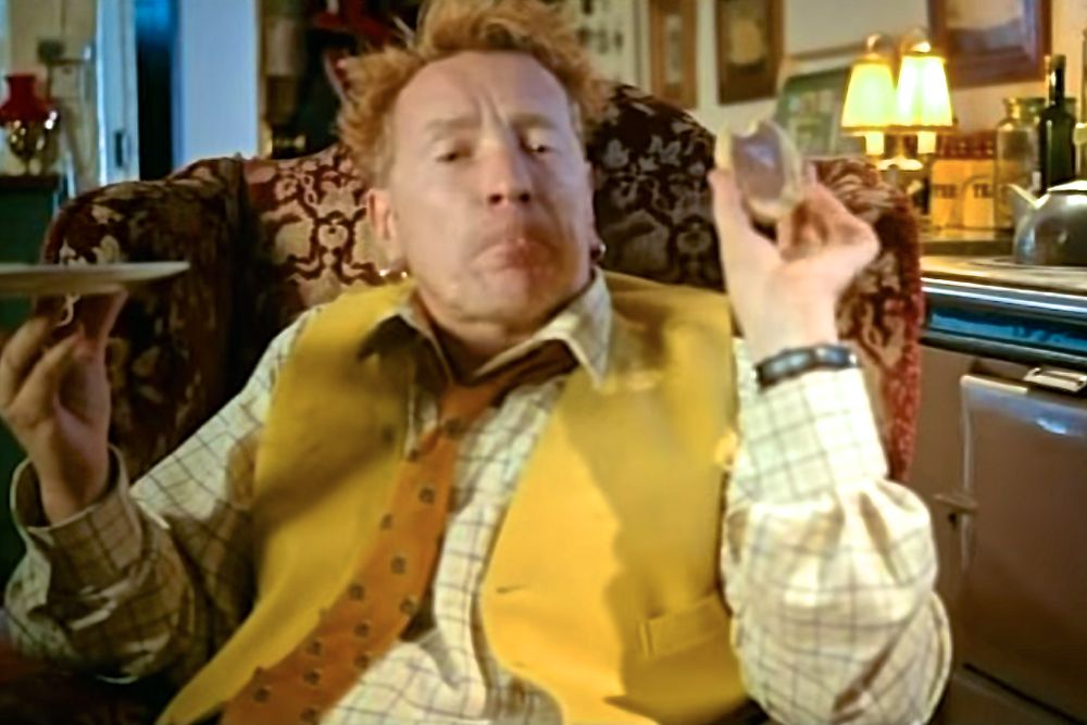 British 1970s punk-rock icon John Lydon appeared in a successful series of advertisements in 2008 for Country Life butter, a brand Dairy Crest acquired in 2004 after buying control of the English Butter Marketing Co. (Video screengrab from JohnLydon.com via YouTube)
