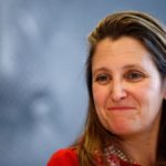 Foreign Minister Chrystia Freeland attends a news conference on media freedom as part of the G7 Foreign Ministers’ meeting in Dinard, France on April 5, 2019. (File photo: Reuters/Stephane Mahe)