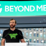 Ethan Brown, founder and CEO of Beyond Meat, prepares to ring the opening bell on the Nasdaq market site in New York, May 2, 2019.   Photo: Reuters/Brendan McDermid/File
