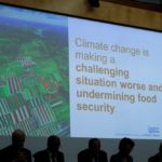 A slide is pictured behind members of the United Nations Intergovernmental Panel on Climate Change (IPCC) during a news conference on the Special Report on Climate Change and Land after IPCC’s 50th session in Geneva on Aug. 8, 2019. (Photo: Reuters/Denis Balibouse)