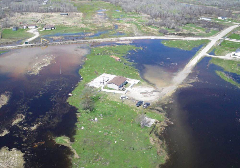 Ongoing flooding issues, such as this during the spring of 2011, have made an outlet channel a necessity.