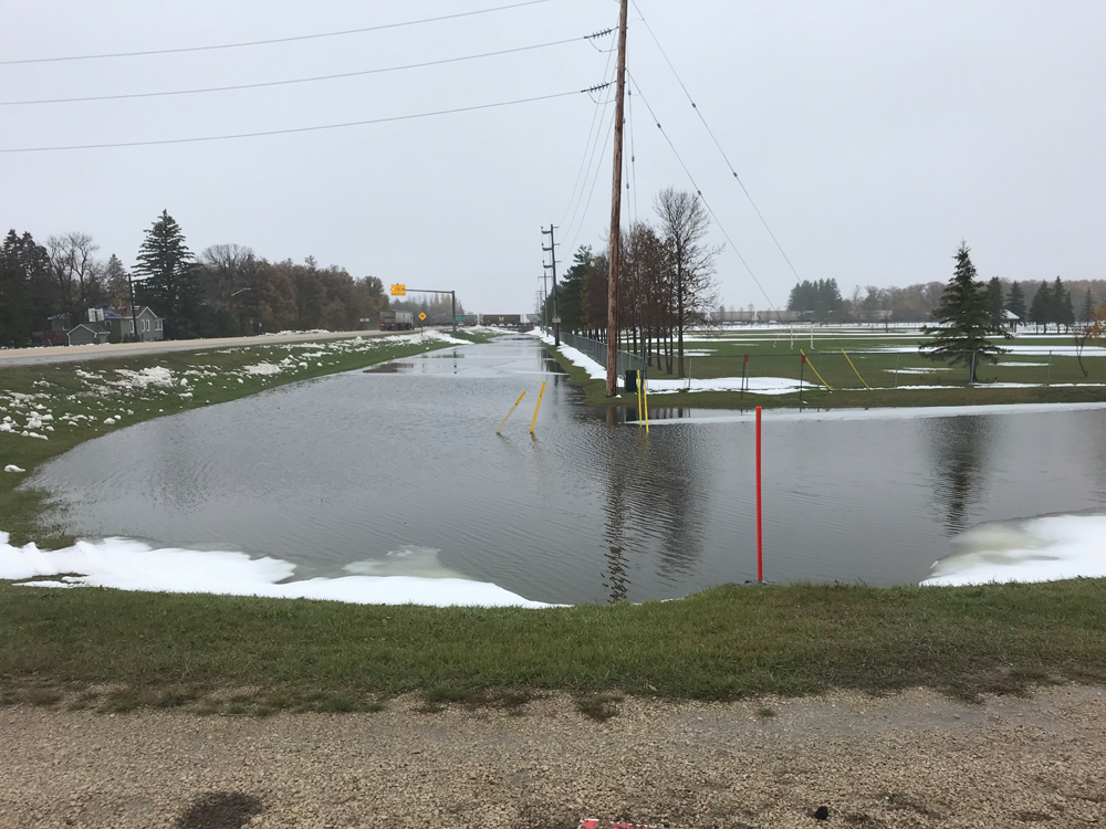 Drainage ditches were near capacity this fall after a rain- and snow-filled season.
