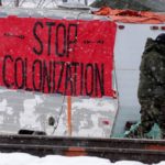 Members of the Tyendinaga Mohawk Territory block tracks serving Via Rail at Tyendinaga, Ont., east of Belleville, on Feb. 13, 2020. (Photo: Reuters/Chris Helgren)
