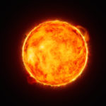 Inside the sun, the pressure of all the hydrogen causes the temperature to rise, and when it is hot enough the hydrogen starts to fuse into helium.
