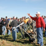 Auctioneer Bill Klassen says it will be hard to enforce social distancing at what's always been a social occasion.