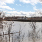 Flooding along the Rat River near La Rochelle.