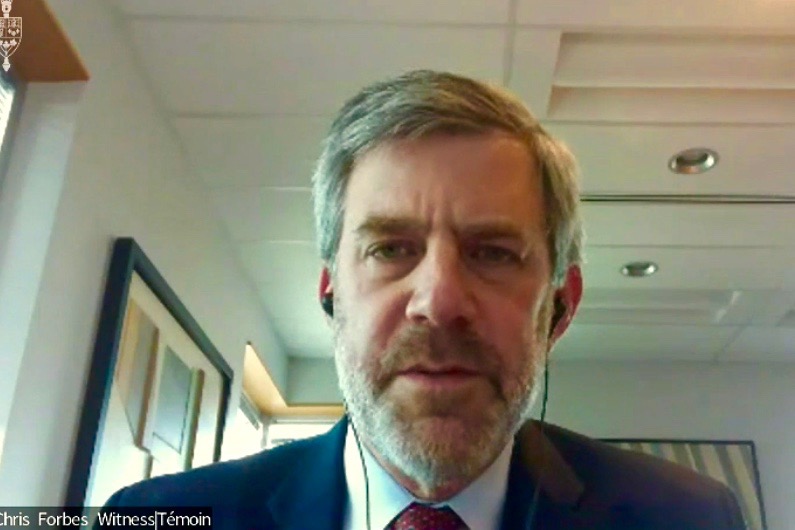 Federal deputy agriculture minister Chris Forbes was one of the witnesses to appear via video conferencing at the Commons agriculture committee’s online meeting May 5. (Parl.gc.ca)