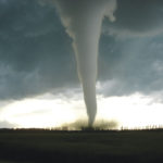 It’s believed that when rotating columns of air get squeezed into a narrower shape, wind speeds increase, eventually producing a tornado.