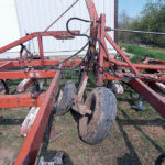 The twisted frame of a cultivator tells the tale of a bad experience with a frost boil this spring near Somerset.